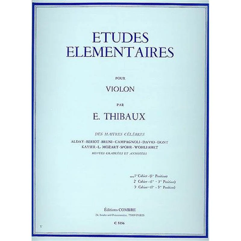 Thibaux E - Etudes Elementaires Vol.1 (1e Position) - Violon