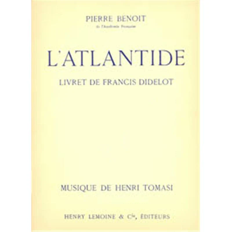 Tomasi Henri - L'atlantide - Choeur et Orchestre (conducteur)