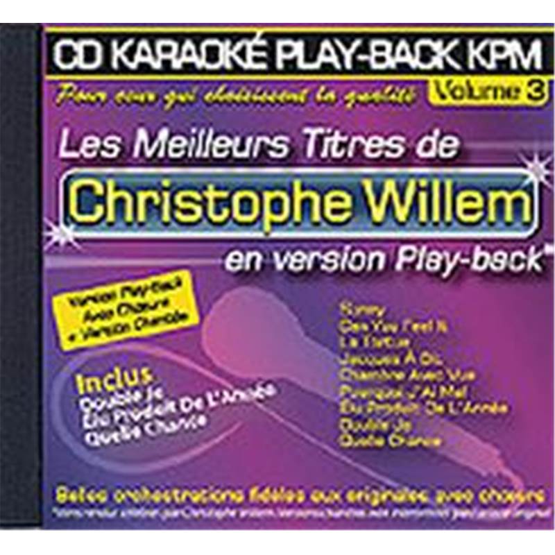 Willem Christophe - Cd Karaoke Vol.03 avec Choeur + Version Chantee